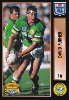 1994 Dynamic Rugby League Series 2 #16 David Furner Front